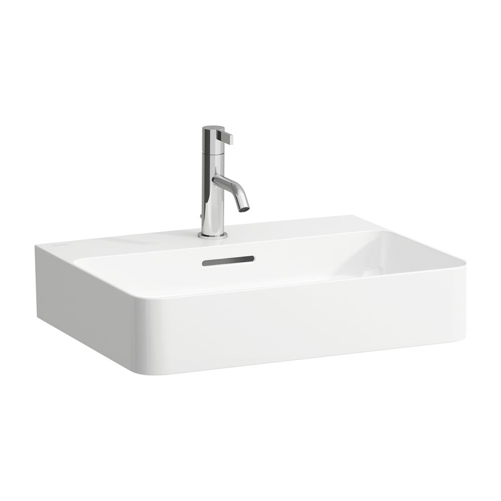 Laufen Lavabo Val 420x550x155 mm, avec 1 trou de robinet et trop-plein, LCC Blanc