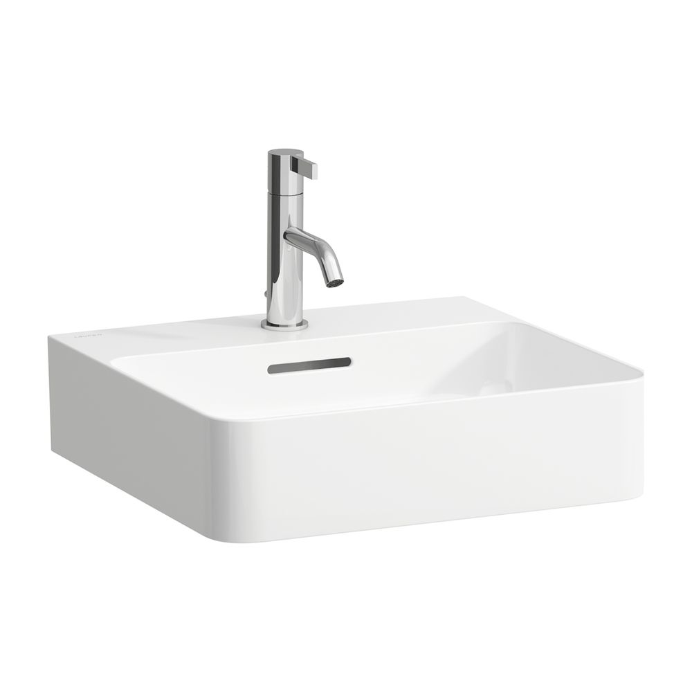 Lavabo Laufen VAL 450x420 mm avec trop-plein et 1 trou de robinetterie, blanc