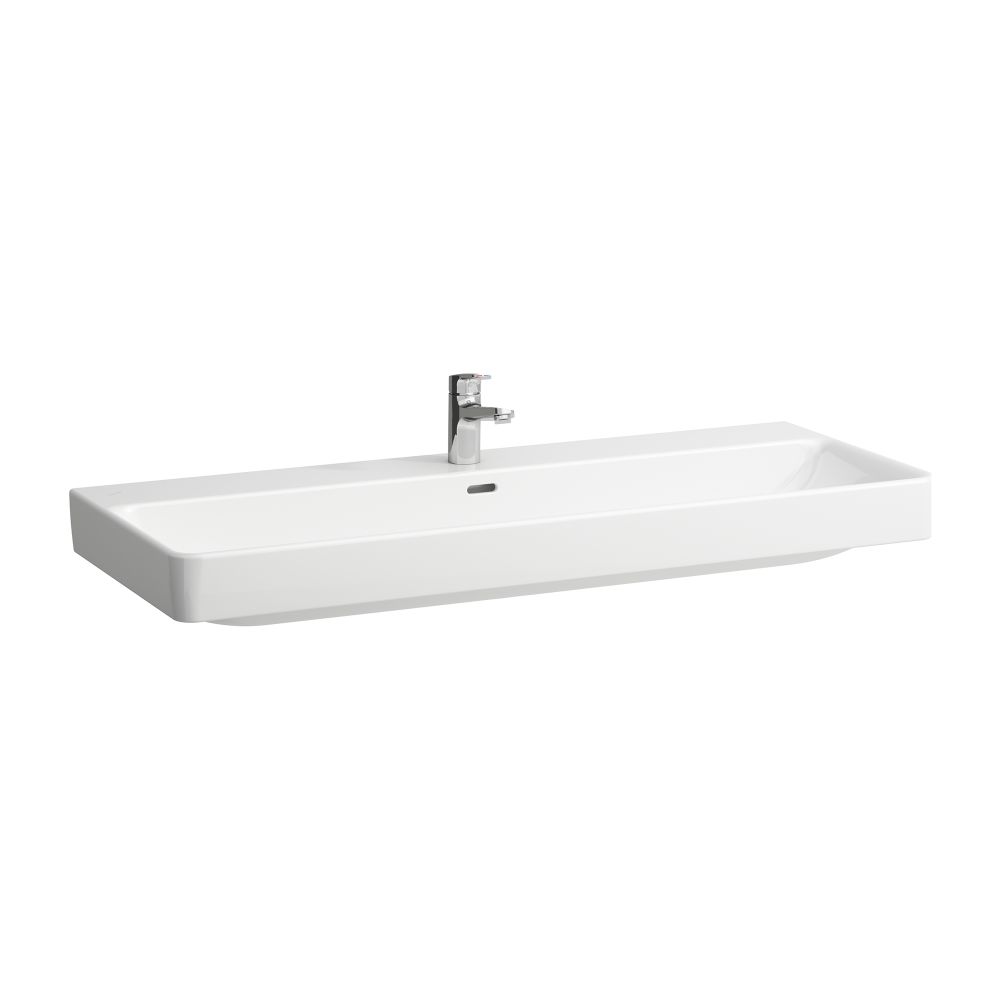 Lavabo LAUFEN Pro S 465x1200x175 mm, avec trou de robinet central et trop-plein, LCC blanc