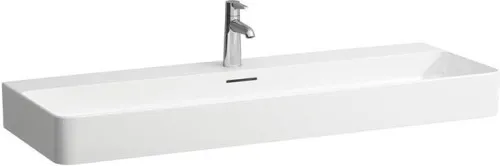 Laufen Lavabo Val 420x1200x155 mm, avec 1 trou de robinet et trop-plein, blanc