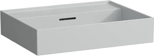 Laufen Lavabo Kartell 460x600x145 mm, sans trou de robinet, avec trop-plein, gris mat