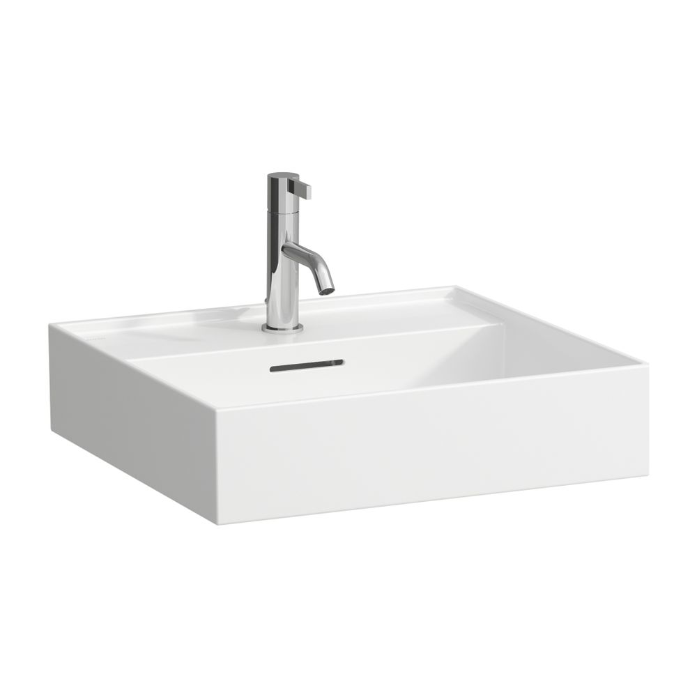 Laufen Meuble-lavabo à poser Kartell 460x500x145 mm, avec 1 trou de robinet et trop-plein, Blanc