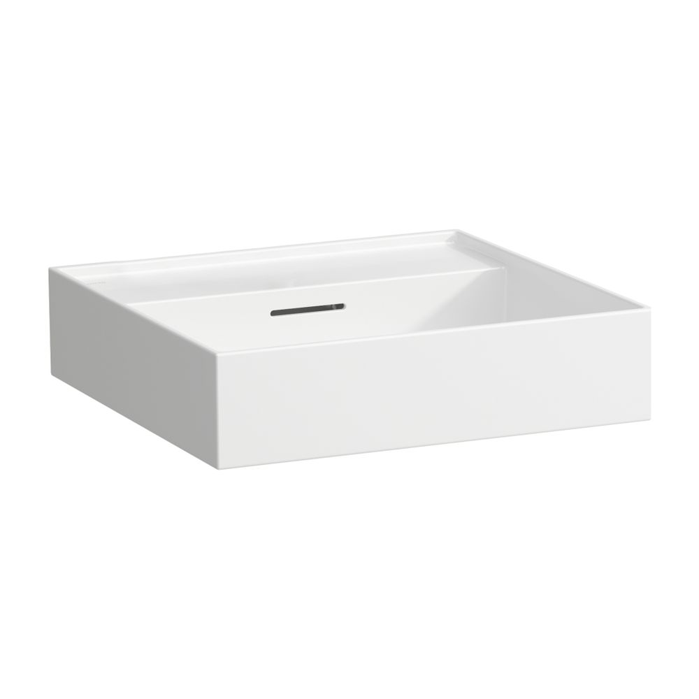Laufen Lavabo sur colonne Kartell 460x500x145 mm, sans trou de robinet, avec trop-plein, Blanc
