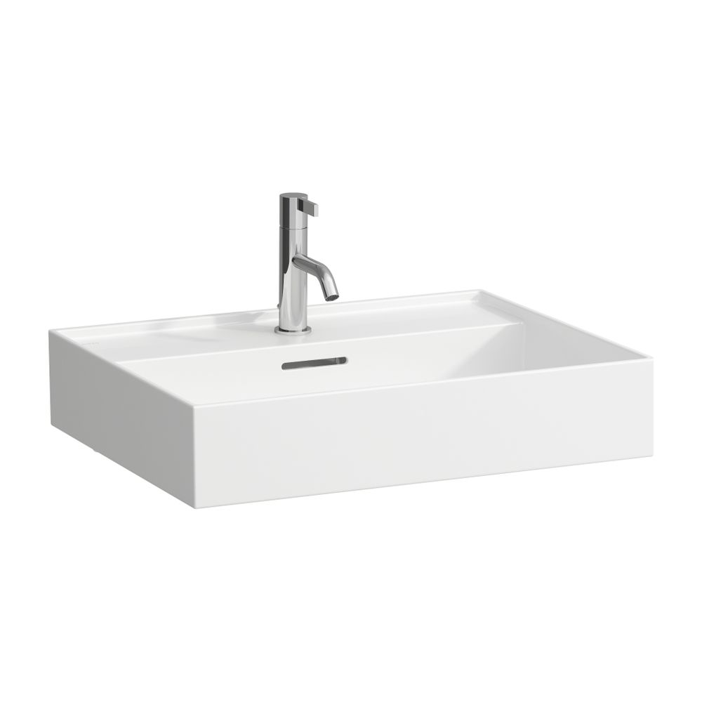 Laufen Meuble-lavabo à poser Kartell 460x600x145mm, avec 1 trou de robinet et trop-plein, Blanc