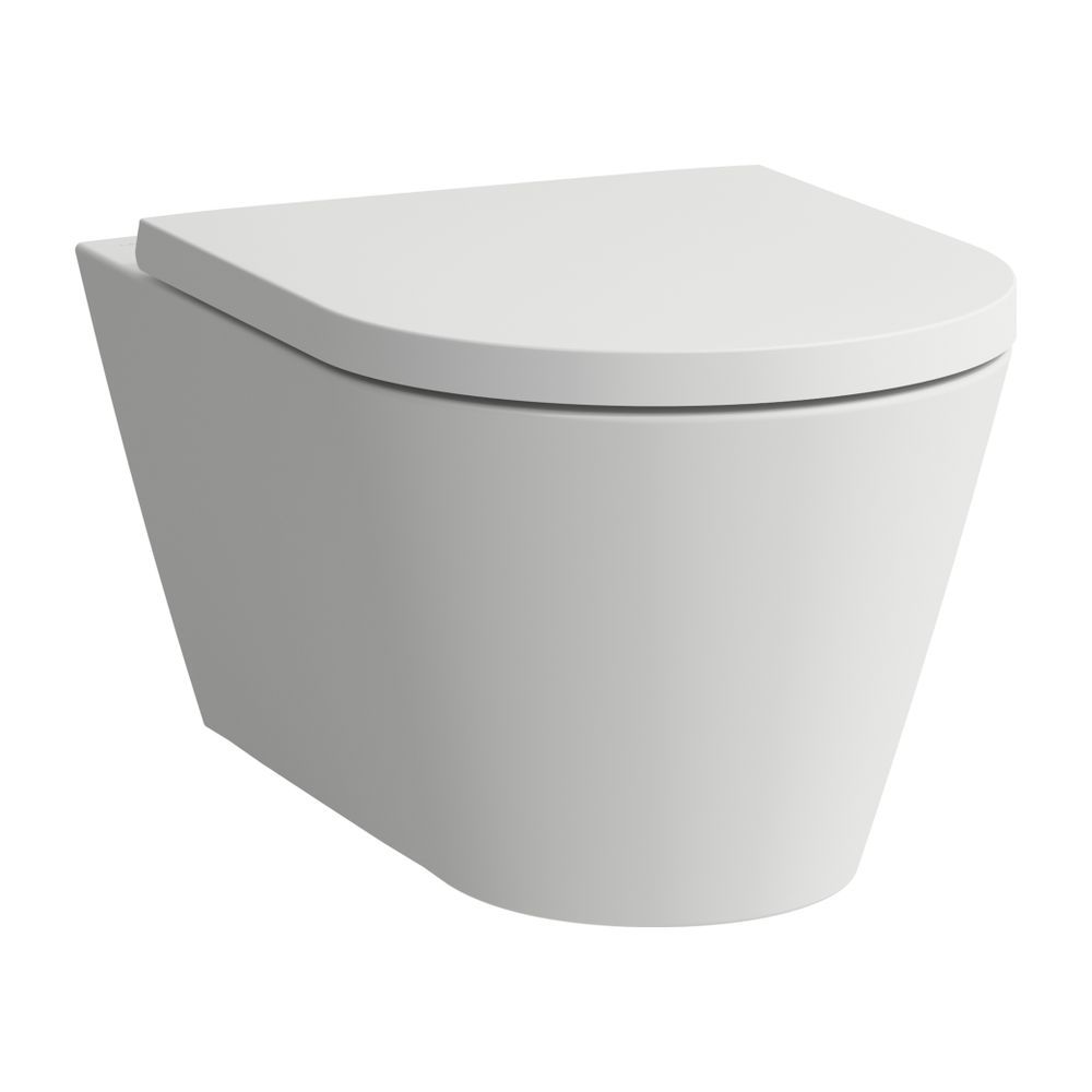 WC suspendu Laufen Kartell 545x370 mm, sans rebord de chasse, blanc mat