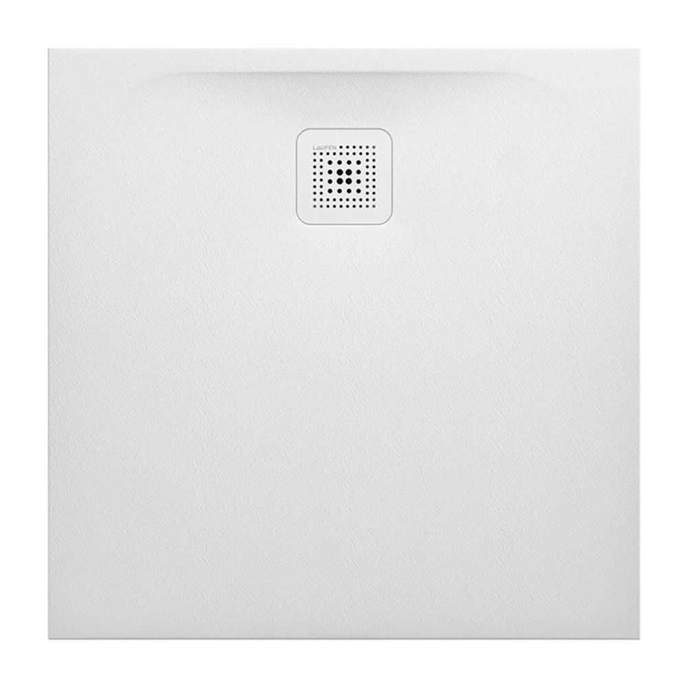 Bac de douche Laufen PRO carré avec évacuation latérale 800x800x29 mm blanc mat
