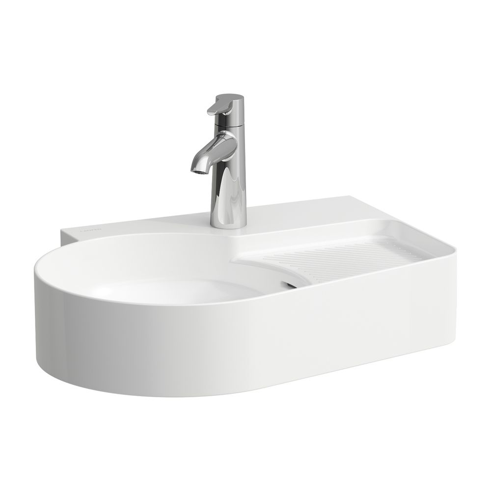 Laufen Meuble-lavabo à poser Val 400x530x155mm, avec 1 trou de robinet, avec trop-plein, semi-sec à droite, LCC Blanc