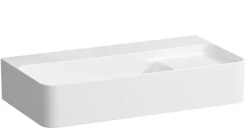 Laufen meuble-lavabo compact Val 310x600x155mm, sans trou de robinet, avec trop-plein latéral, rangement à droite, Blanc