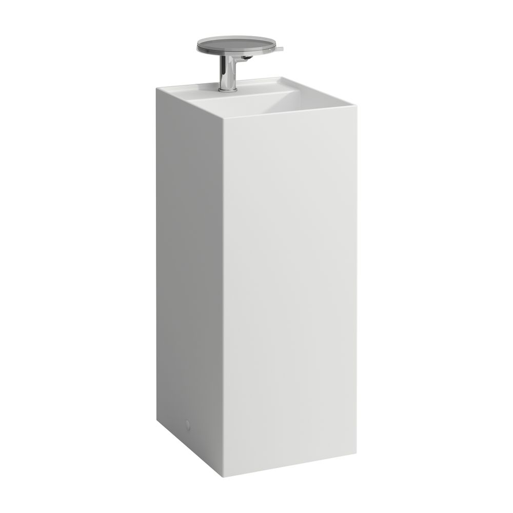 Laufen Lavabo sur pied Kartell 435x375x900 mm, avec 3 trous de robinetterie, sans trop-plein, blanc mat