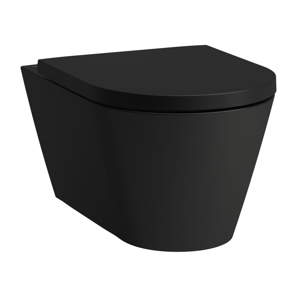 Laufen WC suspendu à chasse d'eau profonde Kartell 545x370mm, sans rebord, noir mat