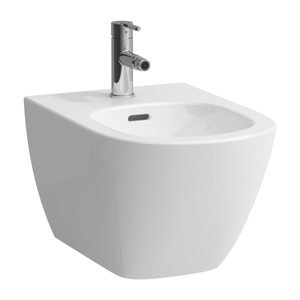 Laufen Bidet mural Lua 520x360 mm, avec 1 trou de robinet et trop-plein, sans trou latéral pour raccordement d'eau, blanc LCC