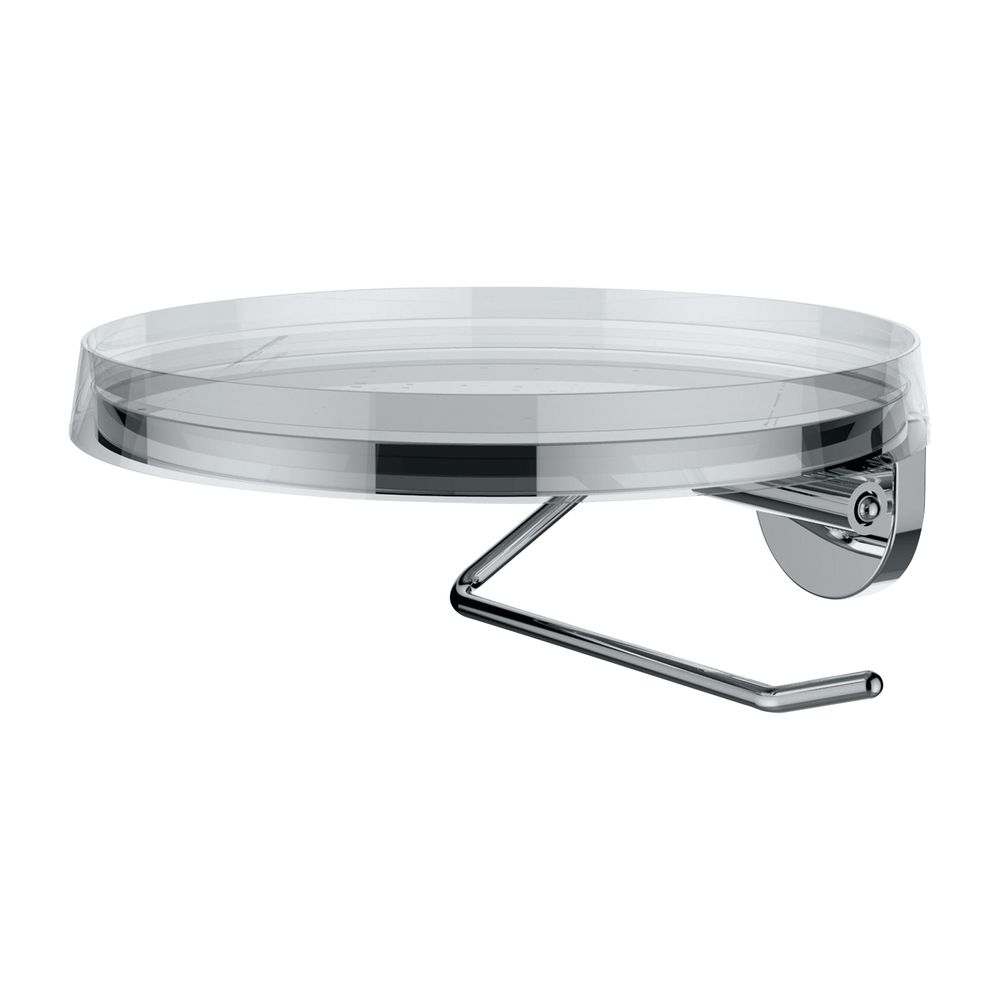 Support de papier toilette KARTELL LAUFEN 185x185 mm, disque décoratif cristal