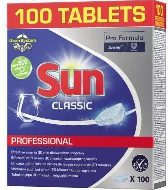 Sun Pastilles pour lave-vaisselle Classic 8710447466919 100 pièces/boîte — lot de 100 pièces