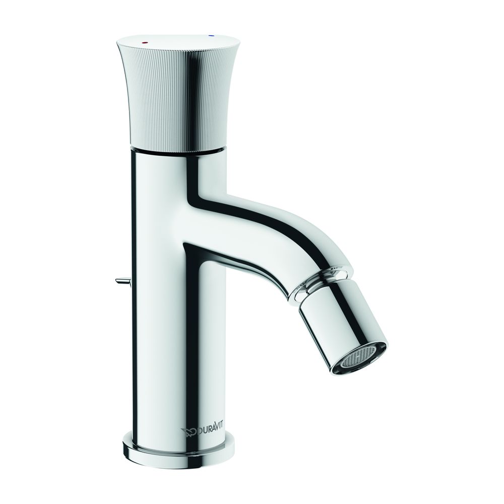 Mitigeur bidet monocommande White Tulip Duravit, chromé HG, montage sur pied, hauteur 168 mm, portée 111 mm, 4,5 l/min, avec garniture