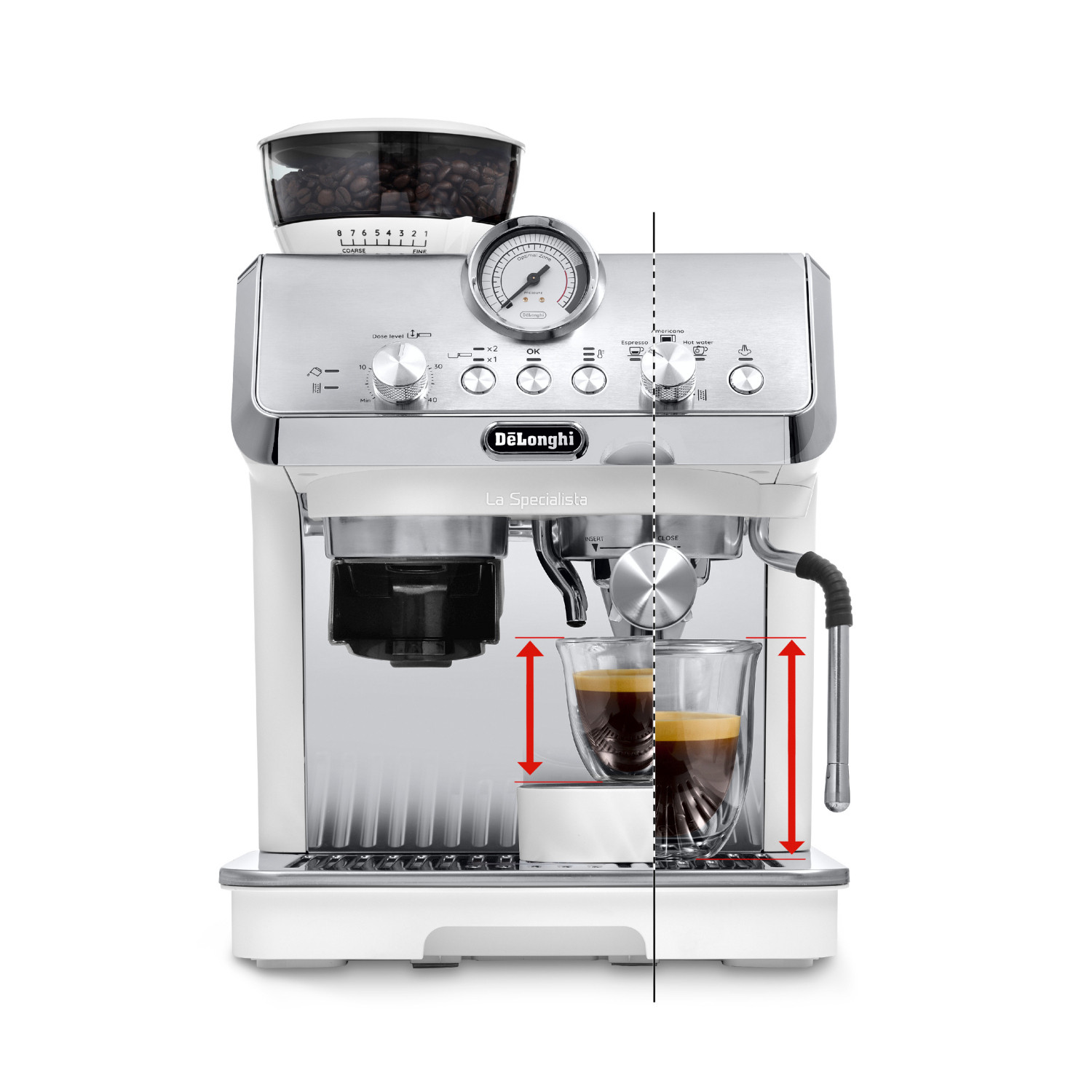 De'Longhi La Specialista Arte EC9155.W - Machine à café avec mousseur à lait - blanc