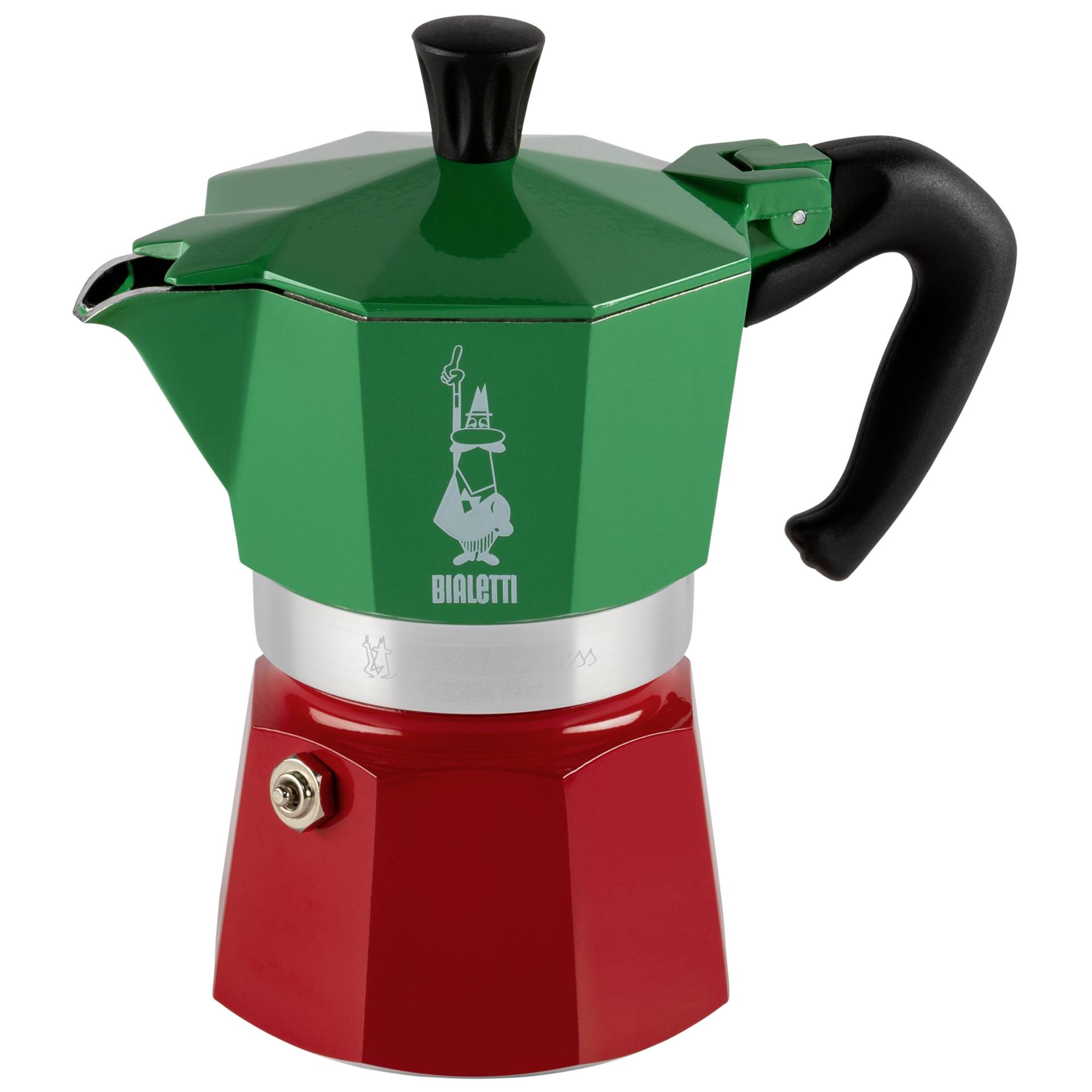 Bialetti Moka Express - Italia Tricolore - Aluminium - pour 3 tasses