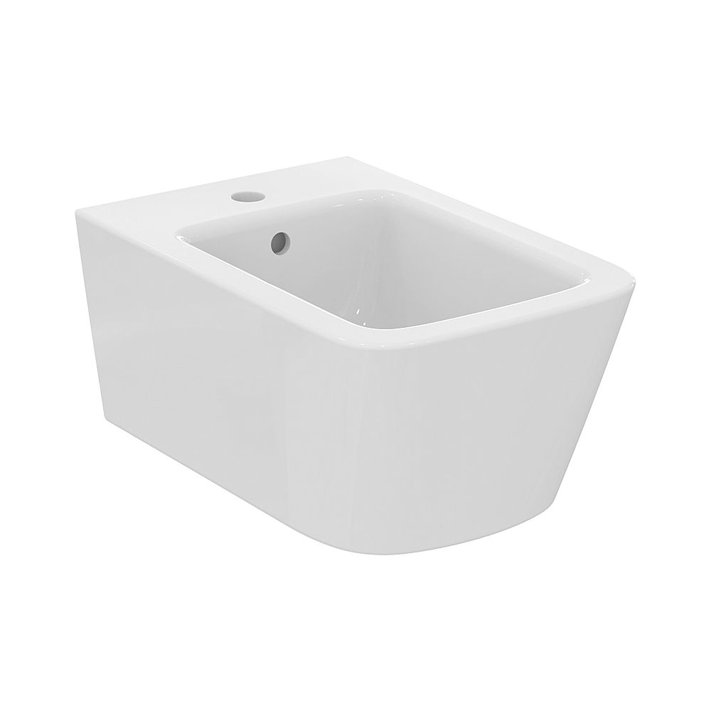 Ideal Standard Cube Blend Bidet mural 1 trou de robinetterie, 360x540x250 mm Blanc