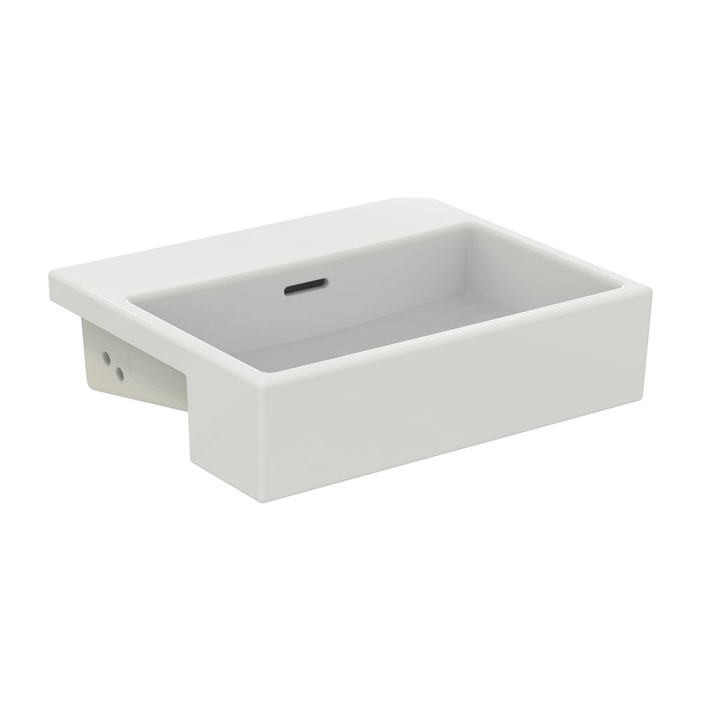 Lavabo semi-encastré Ideal Standard Extra, sans trou de robinetterie, avec trop-plein 500x420x145mm Blanc