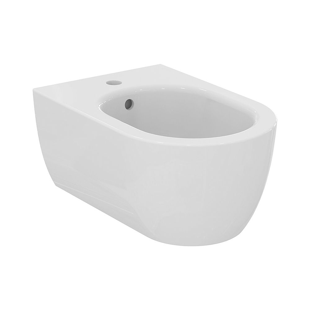 Bidet mural Ideal Standard Blend Curve 1 avec robinetterie, 355x540x250 mm blanc avec IdealPlus