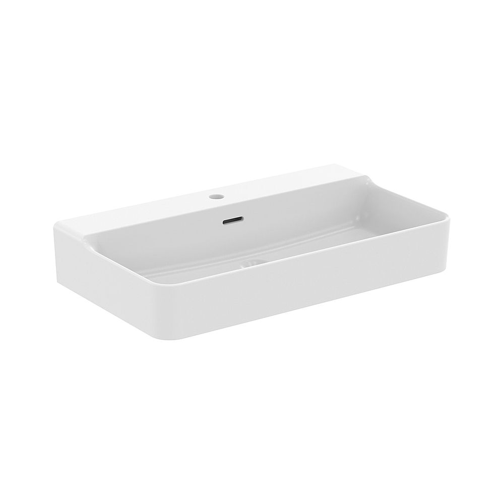 Ideal Standard Lavabo Conca 1 Trou de robinet, avec trop-plein 800x450x165mm Blanc soyeux