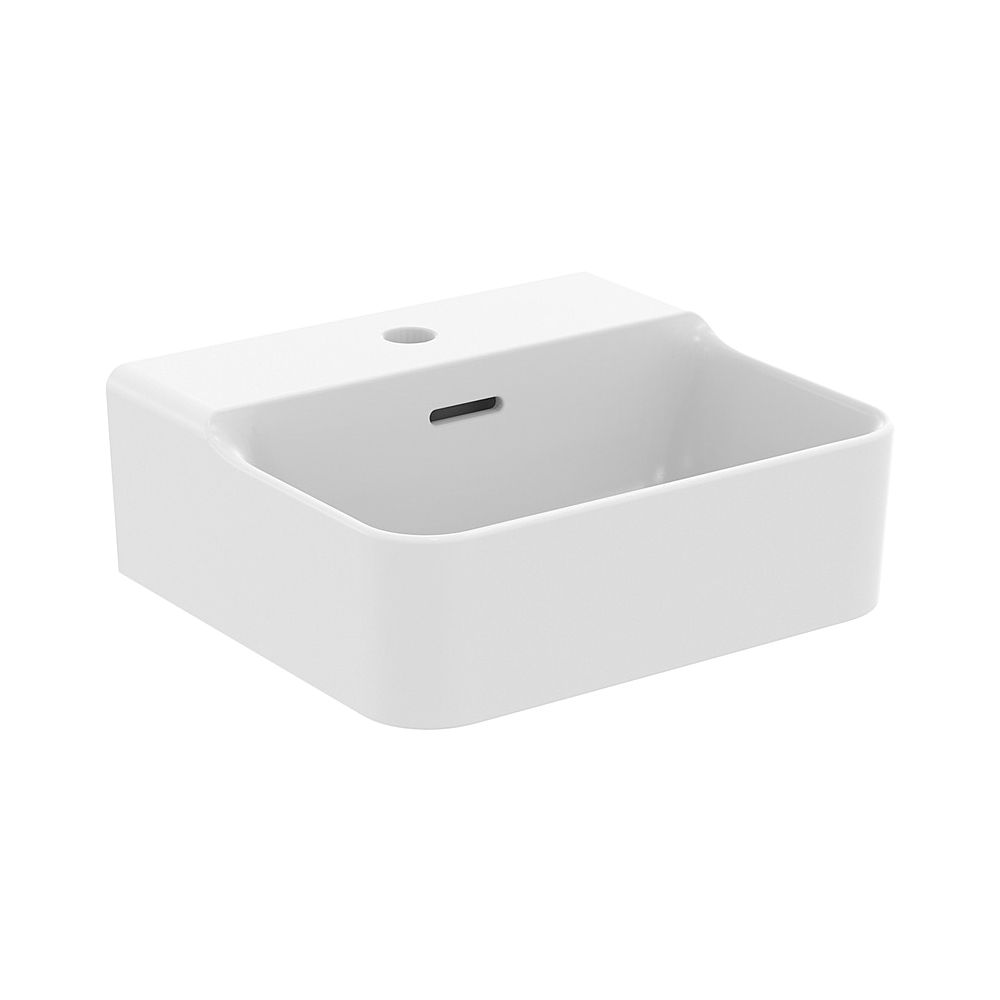 Ideal Standard Lavabo Conca, 1 trou de robinetterie, avec trop-plein 400x350x165 mm, blanc soyeux