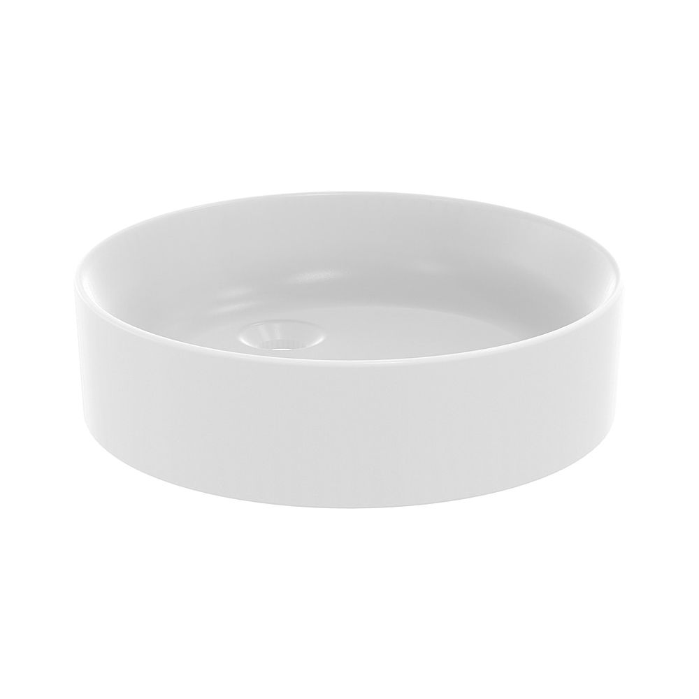 Ideal Standard Cuve Conca sans trou de robinet et sans trop-plein, ronde 450x450x110mm blanc soyeux