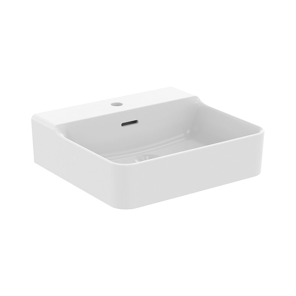 Ideal Standard lavabo Conca 1 trou de robinetterie avec trop-plein 500x450x165 mm satiné blanc soyeux