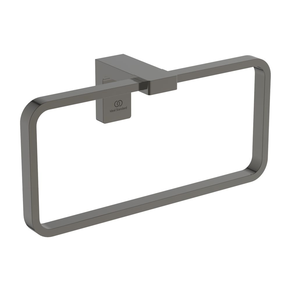Ideal Standard Anneau de serviette Conca Cube, angulaire, Magnetic Grey