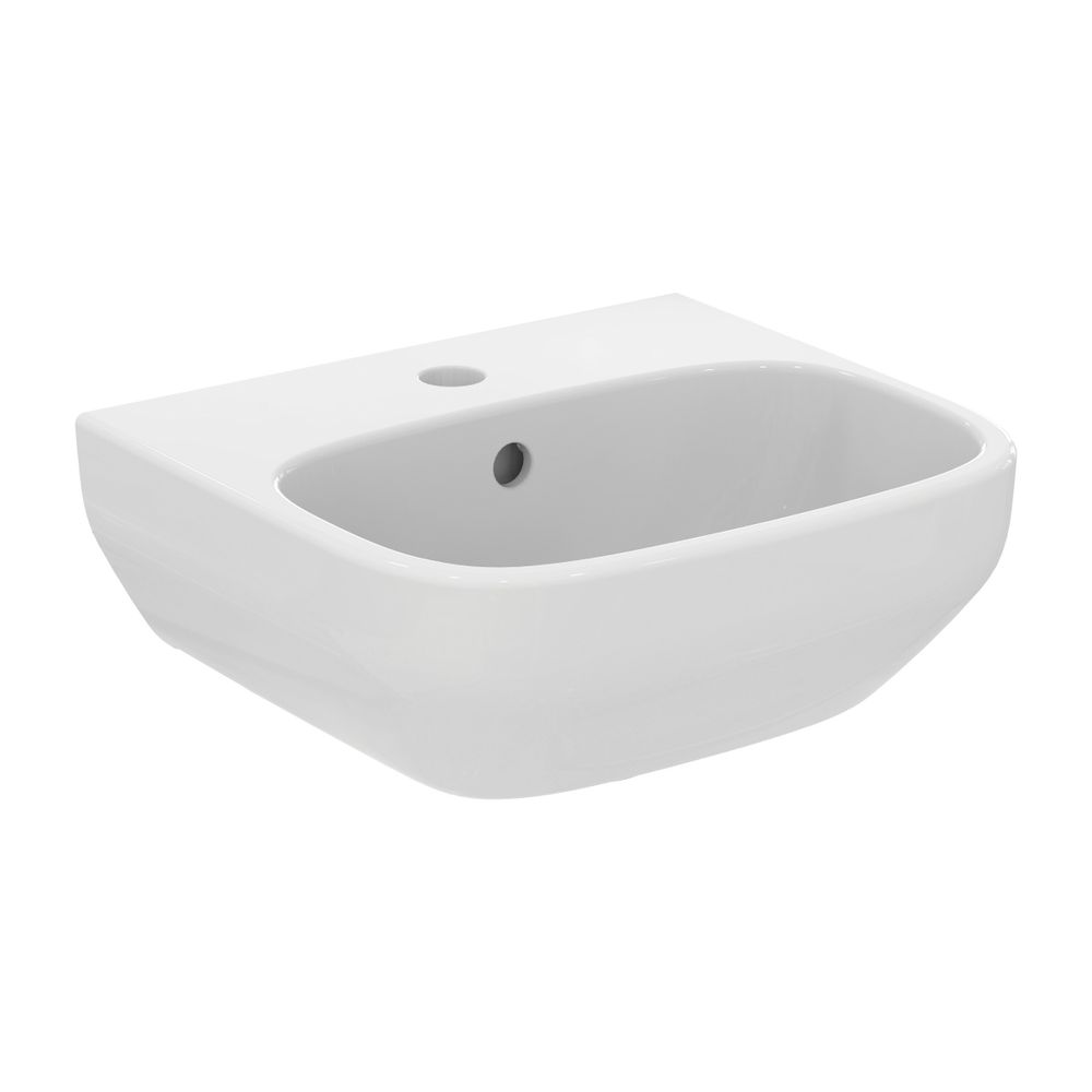 Lavabo Ideal Standard i.life A 1 avec trou de robinet et trop-plein 400x360x150mm Blanc avec IdealPlus