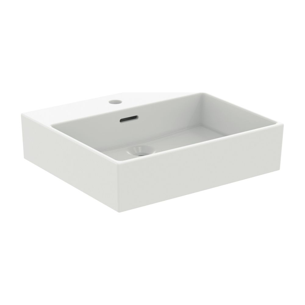 Ideal Standard Lavabo Extra, 1 trou de robinet, avec trop-plein 500x450x150mm Blanc soyeux