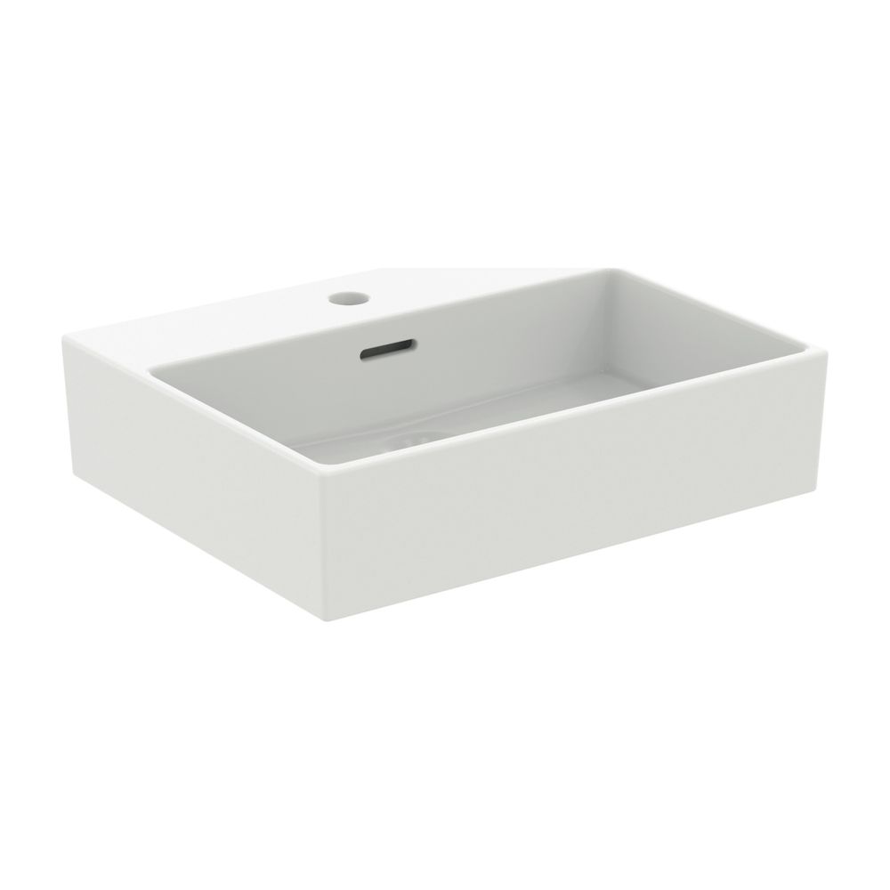 Ideal Standard Lavabo sur colonne Extra, 1 trou de robinetterie, avec trop-plein 500x400x125 mm, blanc soyeux