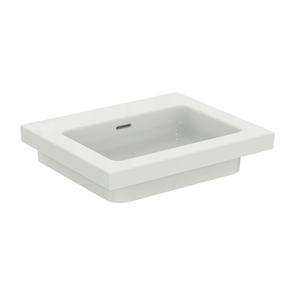 Lavabo de meuble Ideal Standard Extra sans trou de robinetterie avec trop-plein 610x510x150mm Blanc avec IdealPlus