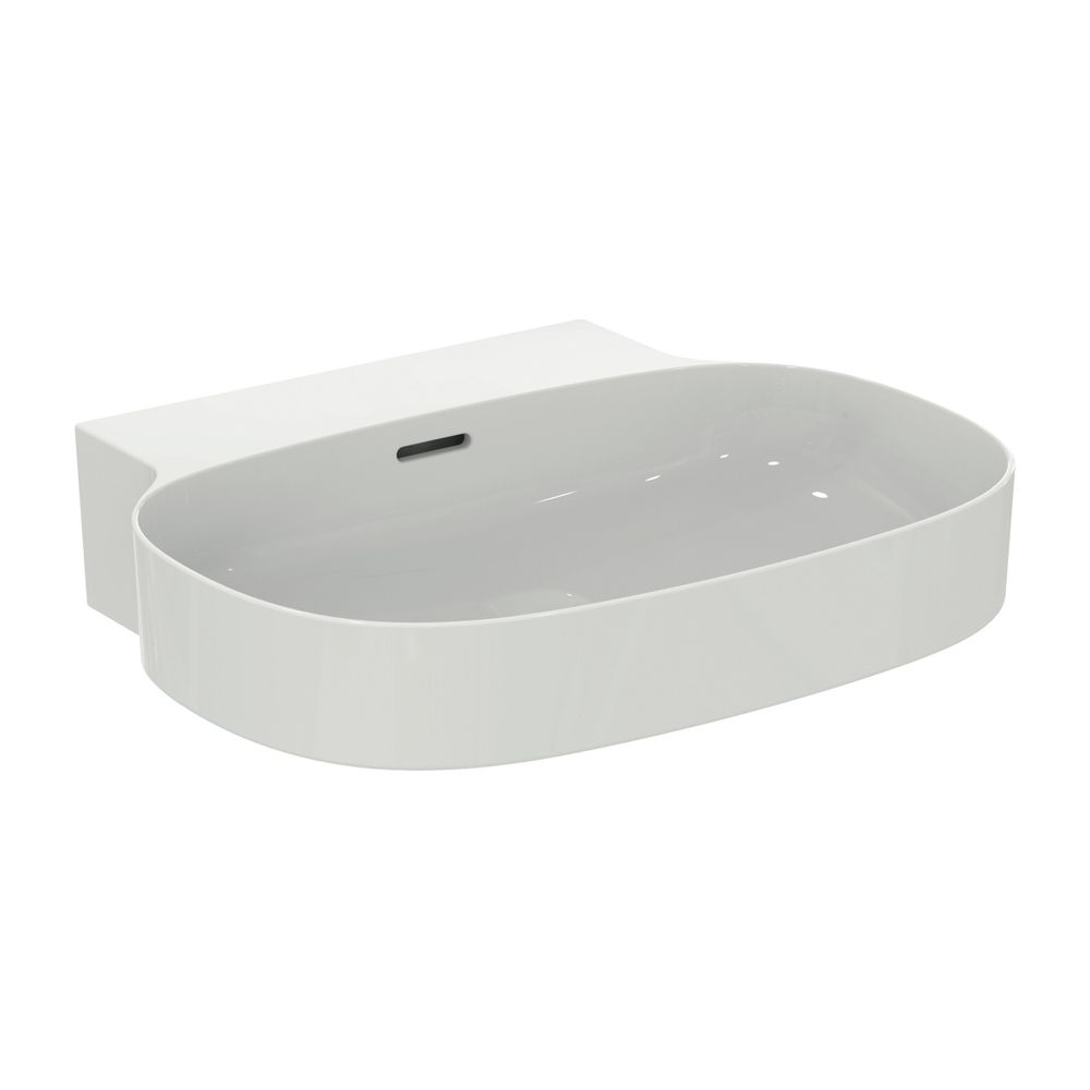 Lavabo Ideal Standard Linda-X sans trou de robinetterie avec trop-plein 600x500x135mm blanc