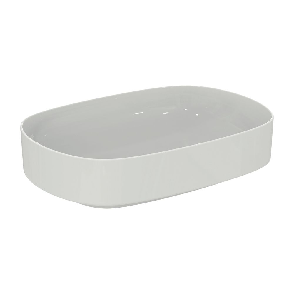 Lavabo mural Linda-X Standard sans trou de robinet ni trop-plein 550x380x130mm blanc avec IdealPlus
