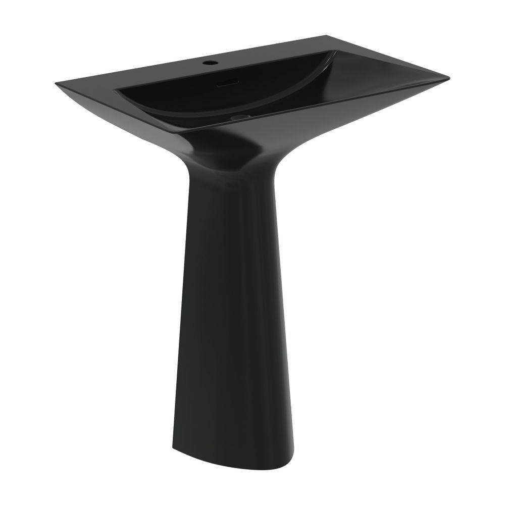 Lavabo colonne Ideal Standard Tipo-Z 1 trou de robinet, avec trop-plein 740x470x900mm Noir