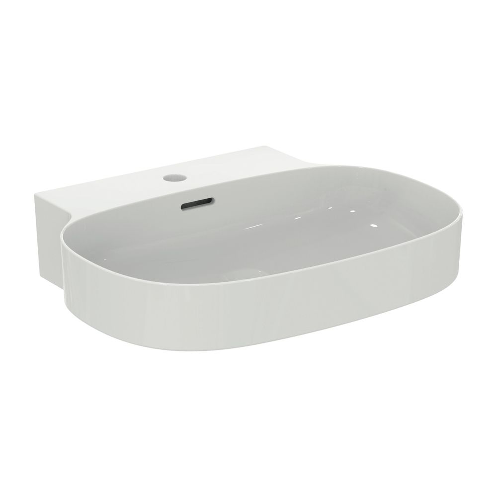 Lavabo Ideal Standard Linda-X 1 trou de robinetterie avec trop-plein 600x500x135mm poli blanc IP