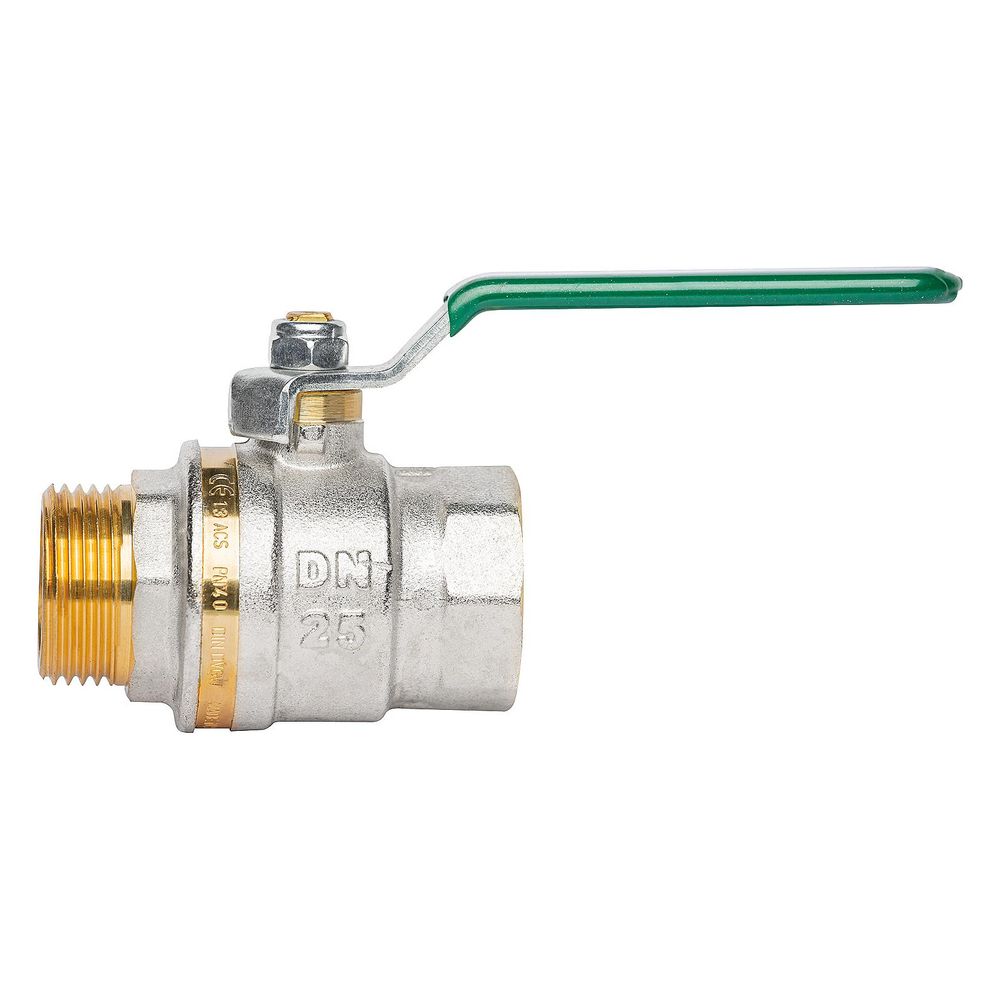 Effebi Robinet à bille ASTER AG/IG 1" DVGW, DN 25, Laiton, Vert