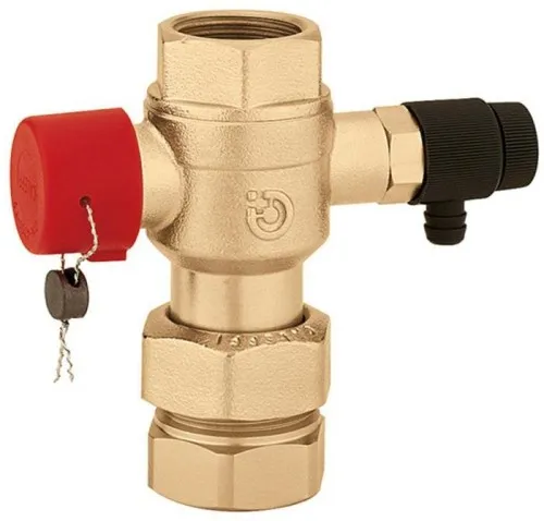 Soupape à chapeau Caleffi pour vase d'expansion 3/4" jusqu'à 350 kW, avec purge