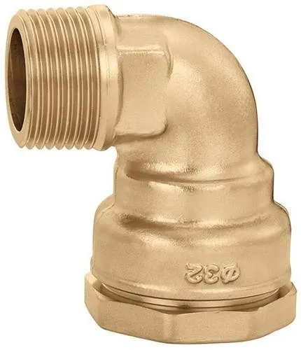 Raccord angulaire fileté AG 40 mm x 1 1/4" AG pour tube en PE