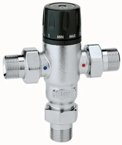 Mélangeur thermostatique réglable, chromé 3/4" 30-65 °C
