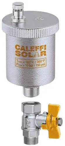 Caleffi Purgeur automatique CA pour solaire 3/8" avec robinet à sphère d'arrêt