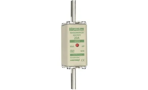Fusible NH aM Mersen NH0AM69V20, taille 0 20A