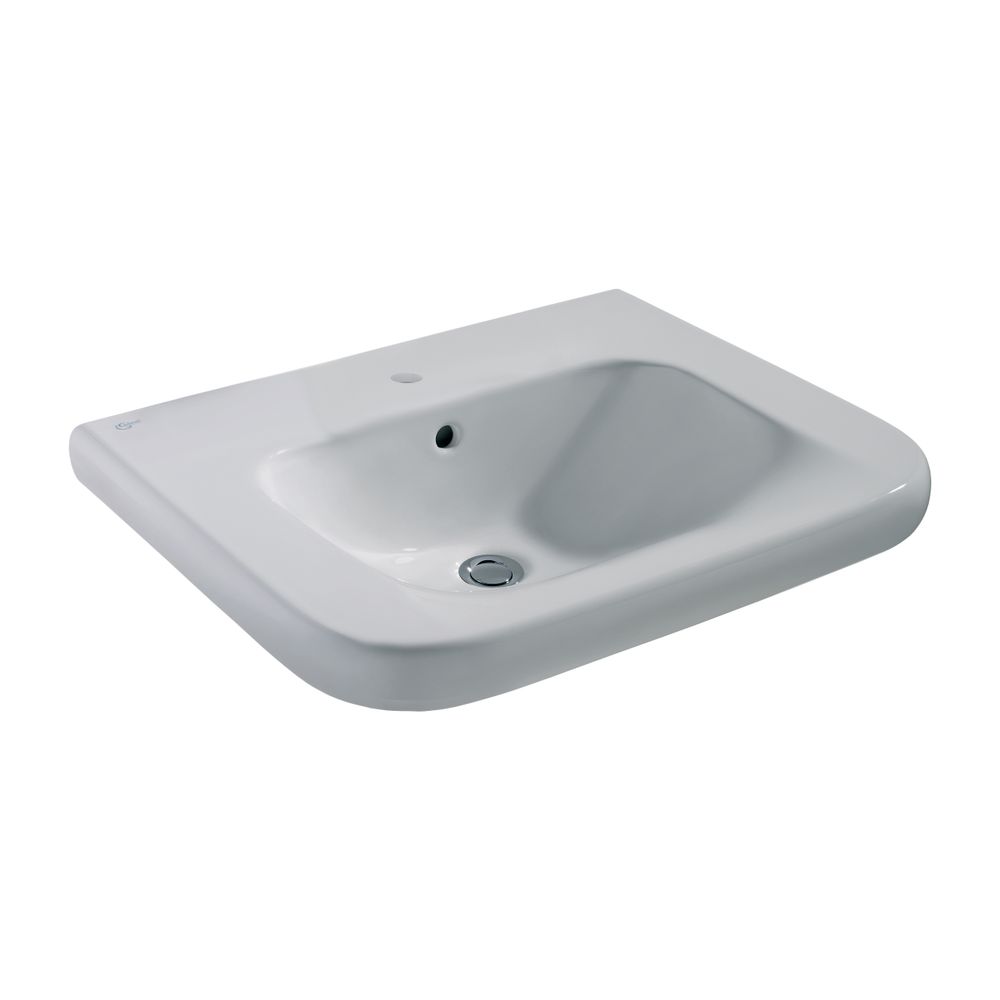 Ideal Standard Lavabo Contour 21, 1 trou de robinet, avec trop-plein, sous-meuble, 650x555x175mm, Blanc