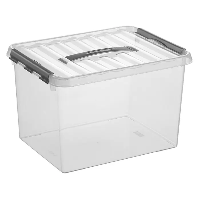 sunware® Boîte de rangement Q-line 22,0 l - 40,0 x 30,0 x 26,0 cm transparent