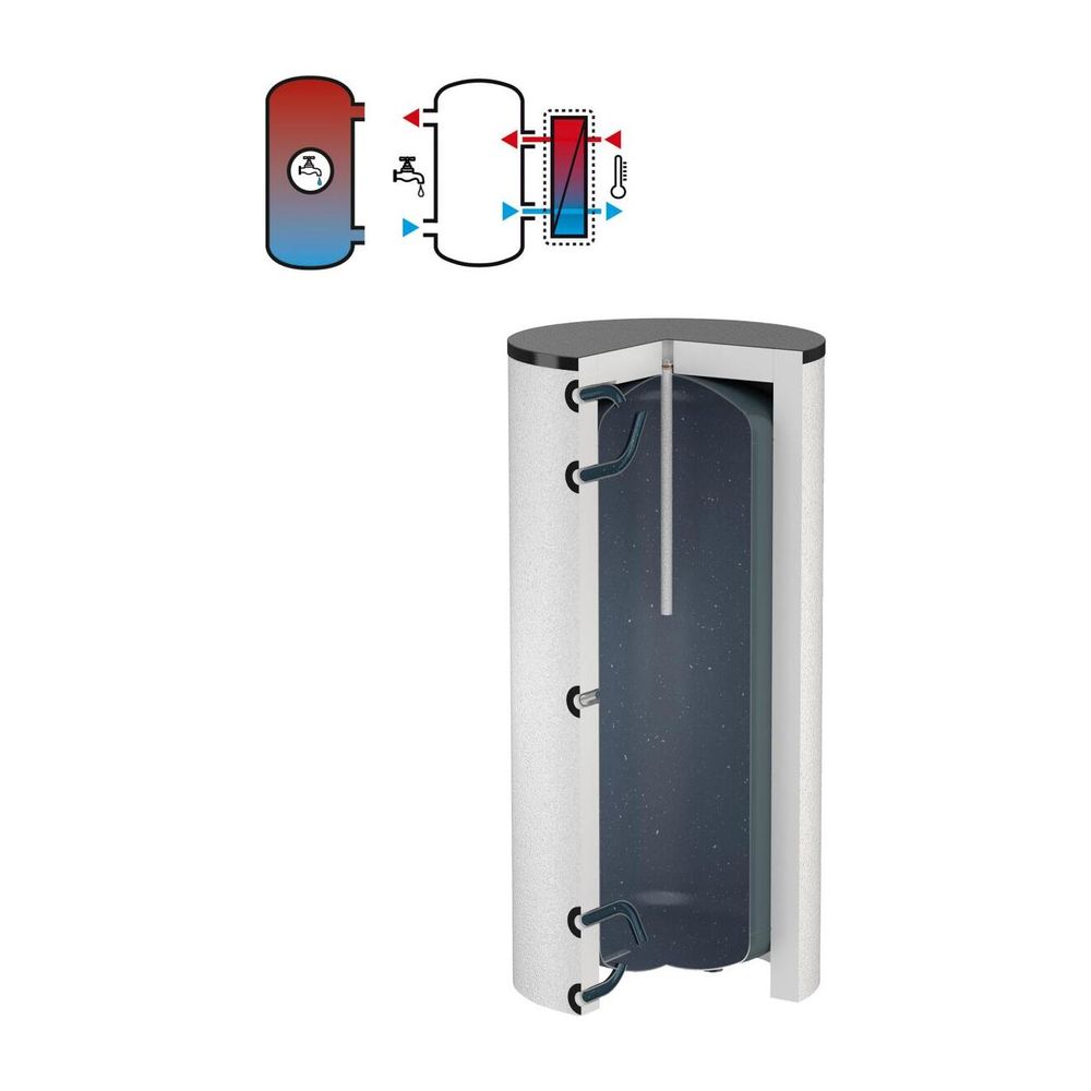 Flamco Flextherm LS Accumulateur de charge 3000L, blanc émaillé