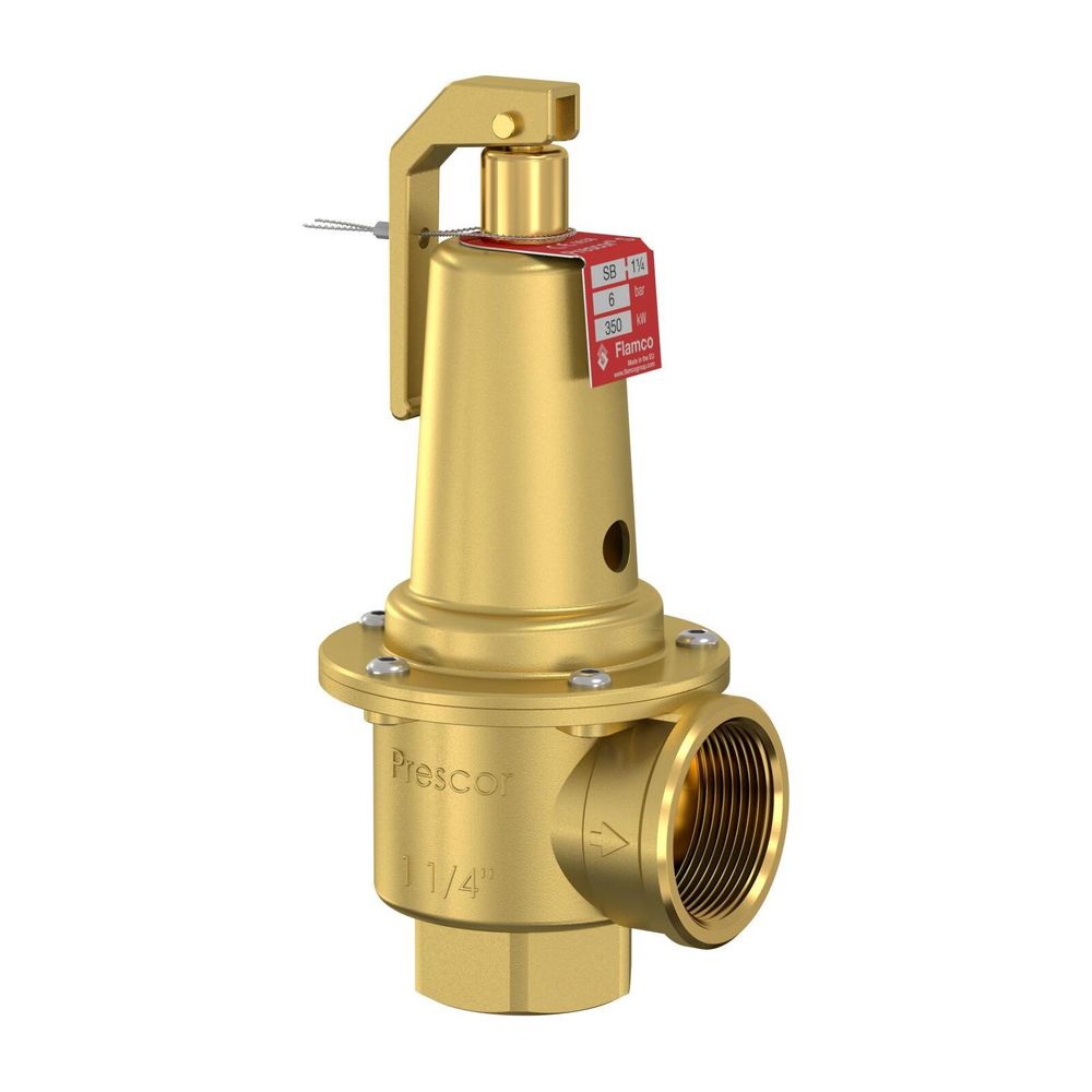 Flamco Prescor Soupape de sécurité SB, G 1 1/4" F x G 1 1/2" F, 6 bar, pour eau potable