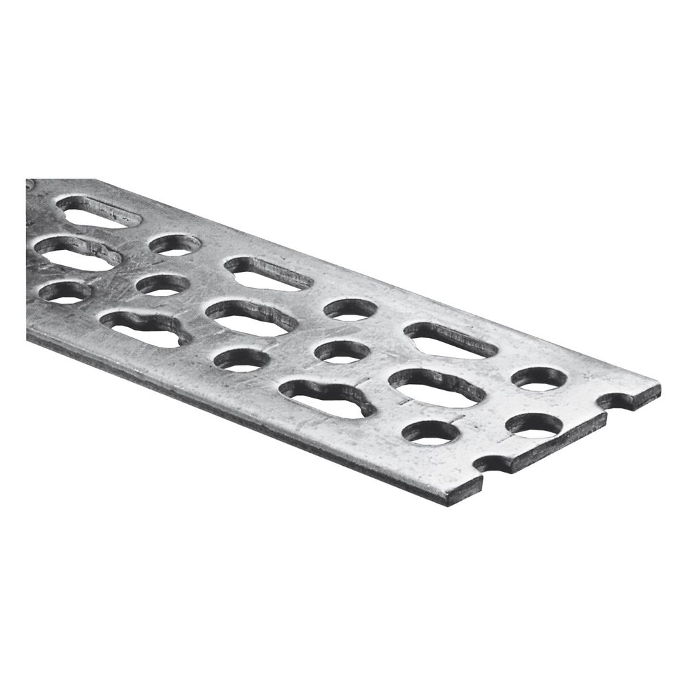 Rail Walraven Bismat 2000x50x3 mm, pour fixation d'armatures sanitaires, acier zingué électrolytiquement