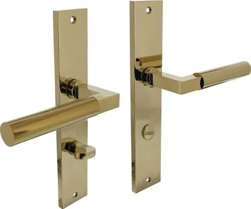 Intersteel Garniture de porte à longue rosace style Alu.F3 MS WC 72mm DIN L/R
