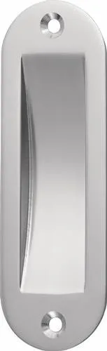 Pêne de porte coulissante Hermeta en aluminium, argenté anodisé ou noir laqué, 2xØ5 mm, L.120 mm, l.40 mm