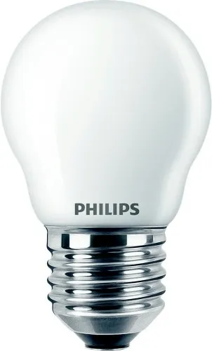 Philips Ampoule LED CorePro P45, 4,3W 470lm 2700K culot E27, verre, blanc, 1